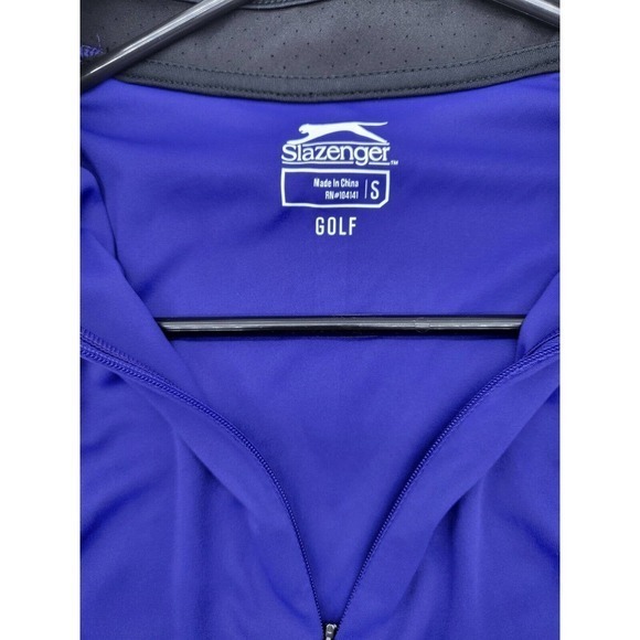 Slazenger Golf Polo Hydro-Dri Tech 1/4 Zip Shirt Sz Women's Small NWOT Blue /blk - Picture 5 of 7